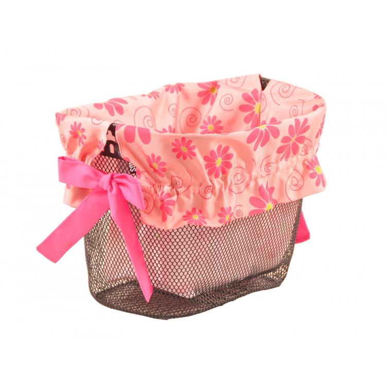 Vložka do košíka ružová s kvietkami